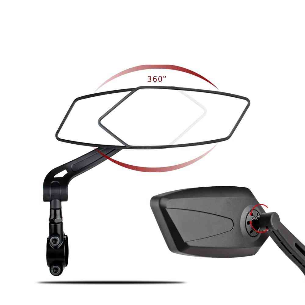 Rear View, Adjustable Left / Right Mirrors For Bike, Cycling - Wide Range Back Sight Reflector