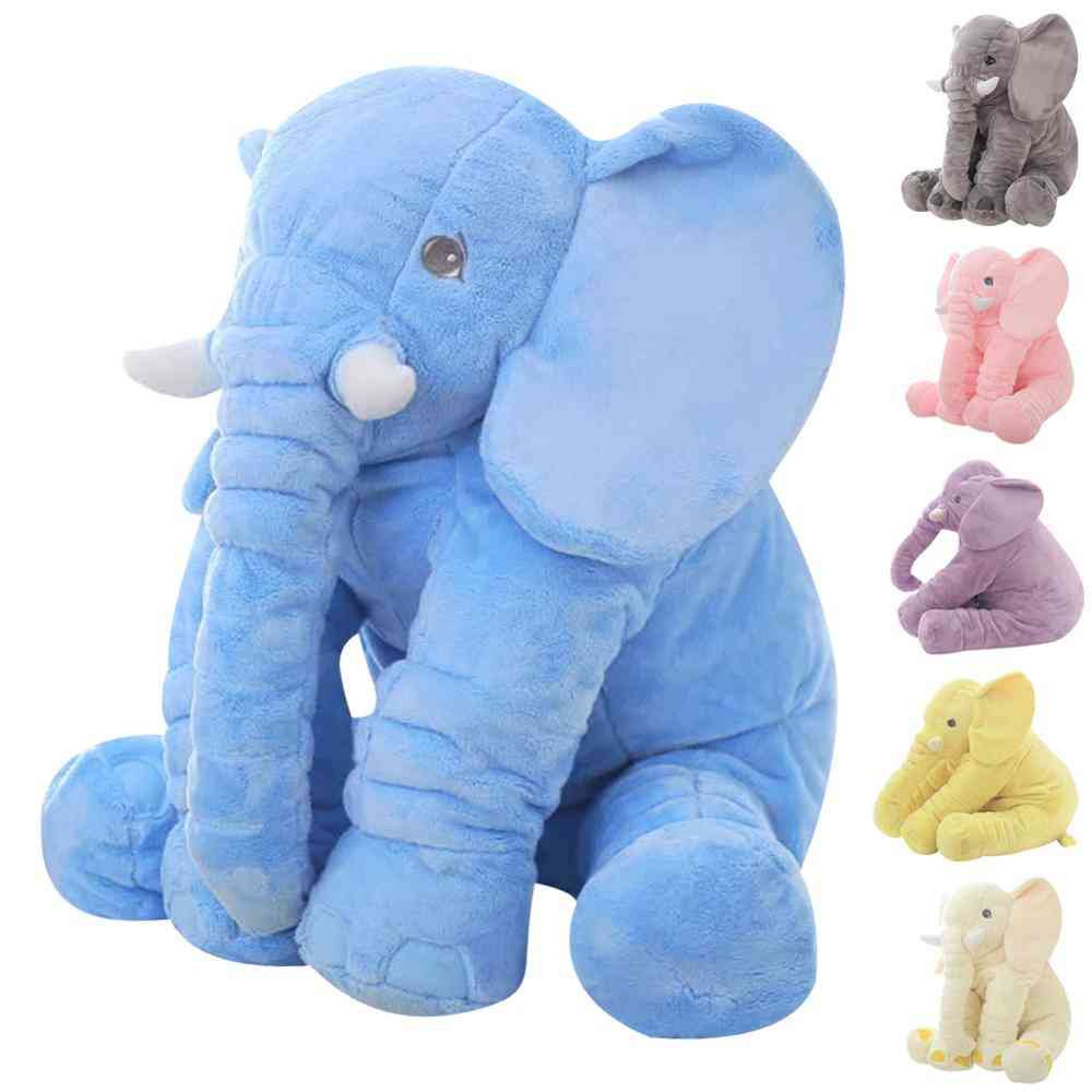 40cm/60cm Plush Cute Stuffed Elephant Dolls - Sleeping Back Cushions For Baby Comforting