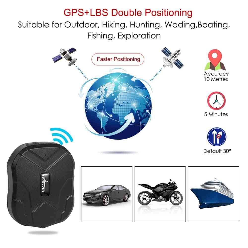 Gps Tracker,gps Tracker For Vehicles Waterproof Real Time Car Gps Tracker Strong Magnet Tracking Device For Motorcycle Trucks Anti Theft Alarm - 90 Day Standby