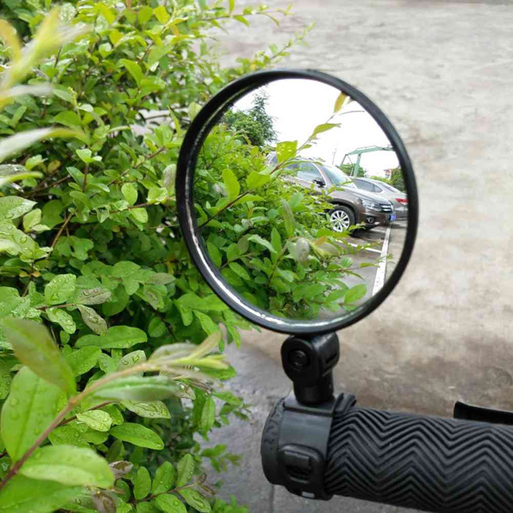 Rear View Handlebar Cycling Mirrors - Silicone Handle For Easy Assembly