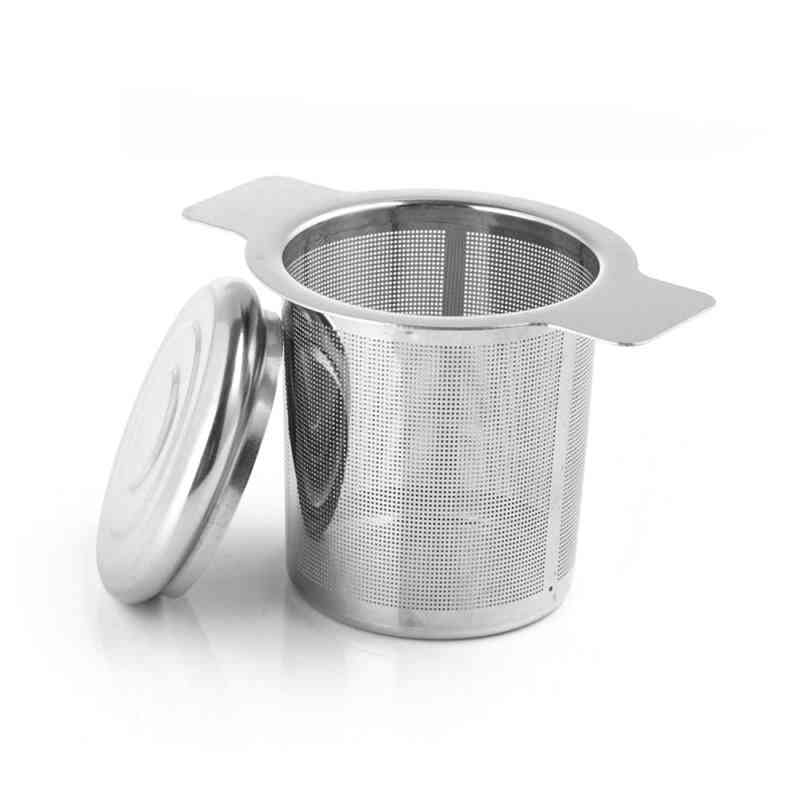 Stainless Steel Reusable Tea Strainer Teapot - Loose Tea, Leaf Spice Filter