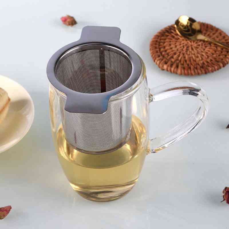Mesh Tea Infuser wiederverwendbares Teesieb Edelstahl Teekanne - loser Teeblatt-Gewürzfilter - Gitterartikel Küchenzubehör Leck - Teesiebe - ohne Deckel