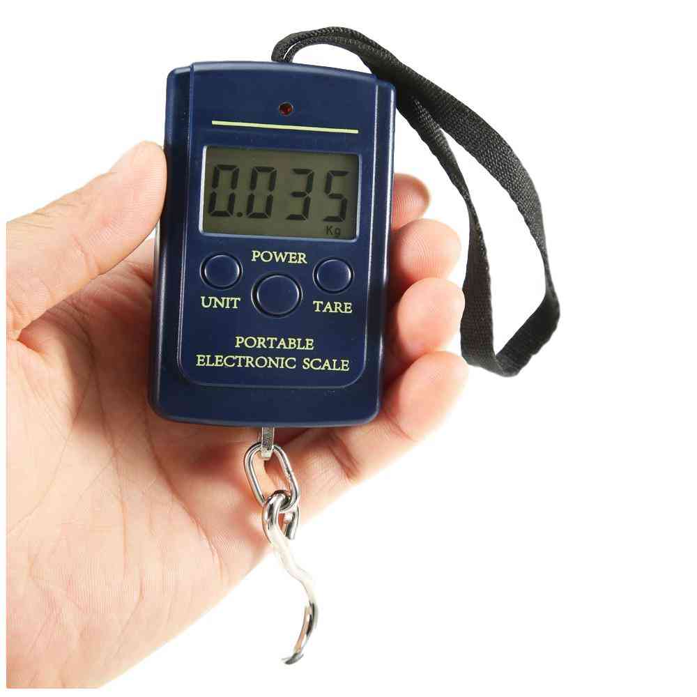 88lb/40kg Digital Scale - Electronic Fishing Hanging Hook Scale - Easy Luggage Scale With Measuring Tape