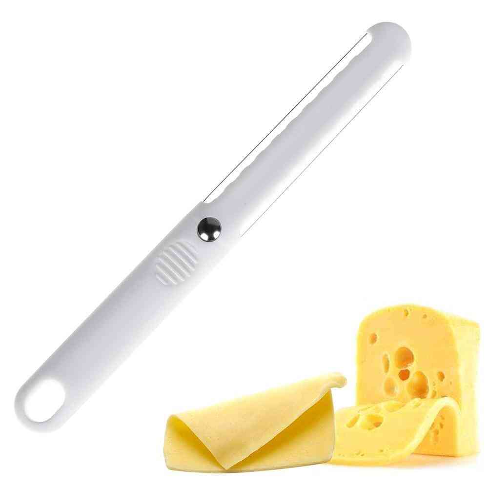 Multifunctional Cheese Butter Slicer Peeler , Cutter Tool - Wire Thick Hard Soft Handle Plastic