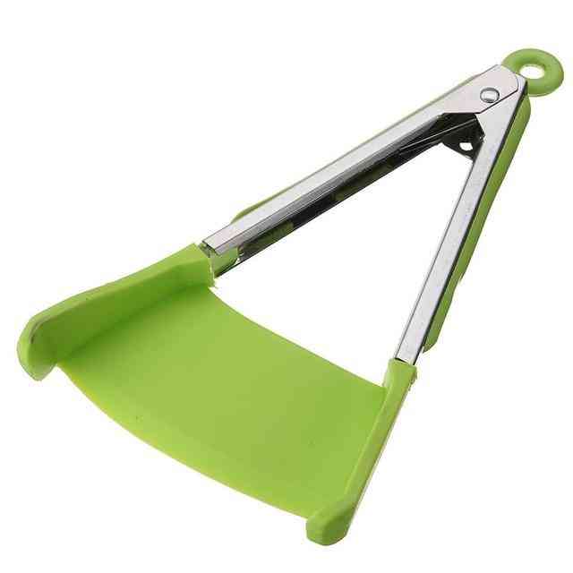 New 2 In 1 Smart Kitchen Spatula And Tongs Non Stick Heat Resistant Stainless Steel Frame Silicone Tongs
