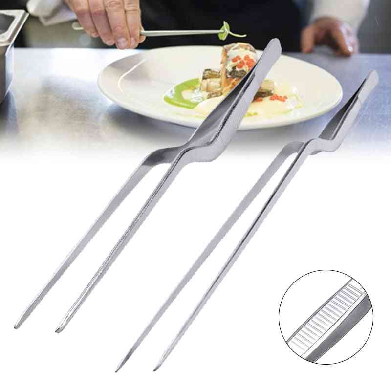 14/16/20/23/26/30cm Stainless Steel, Bbq Food Tweezer Clip - Mini Chief Tongs For Kitchen