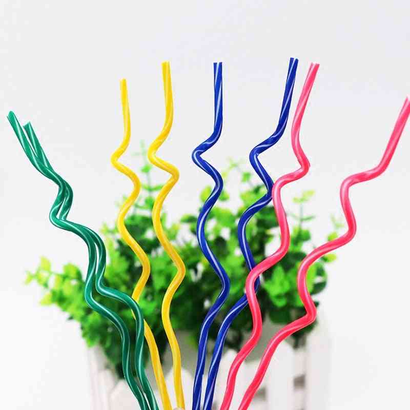 8 Pcs/lot Colored Curving Cake Candle - Safe Flames Kids Birthday Party Candles