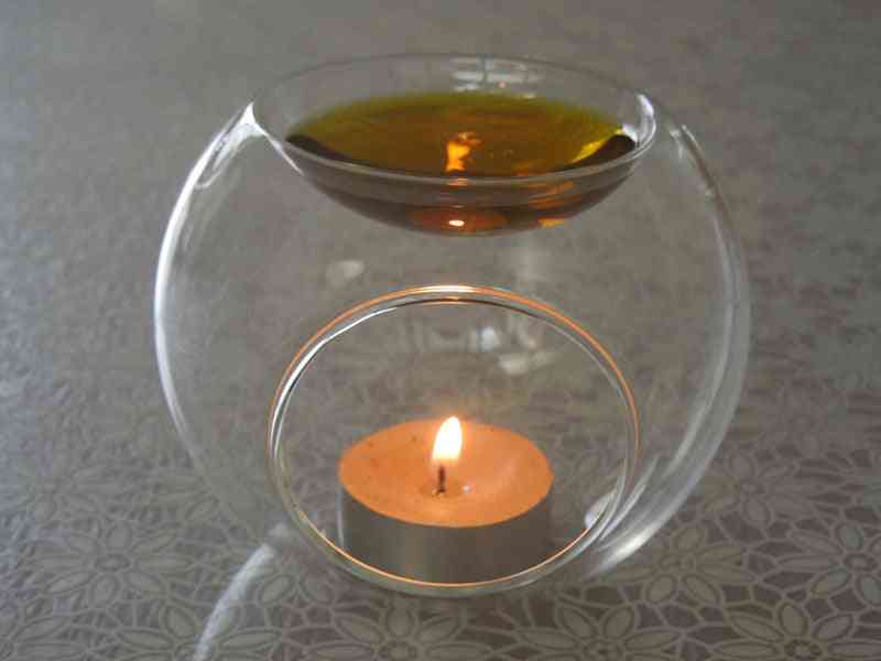Essential Fragrance Oil Holder - Micro Landscape, Glass Candlestick Candle Holders