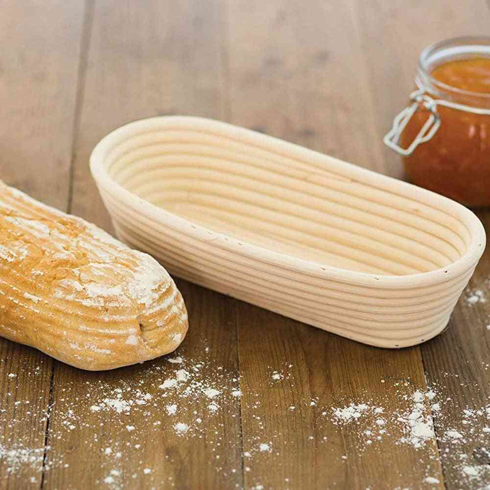 1pc cuisine longue pâte - paniers en rotin preuve de preuve en rotin biscuit cuisson panier à pain - 15x8x5 cm
