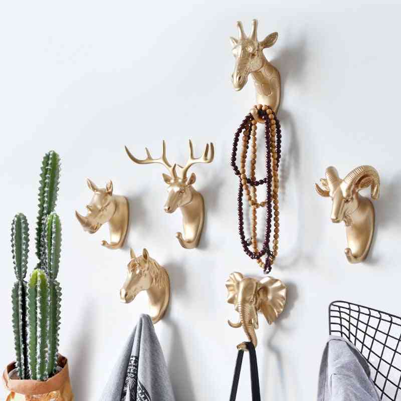 Creative Hanging Animal Hook Holder - Wall Home, Strong Seamless Sticking Hook