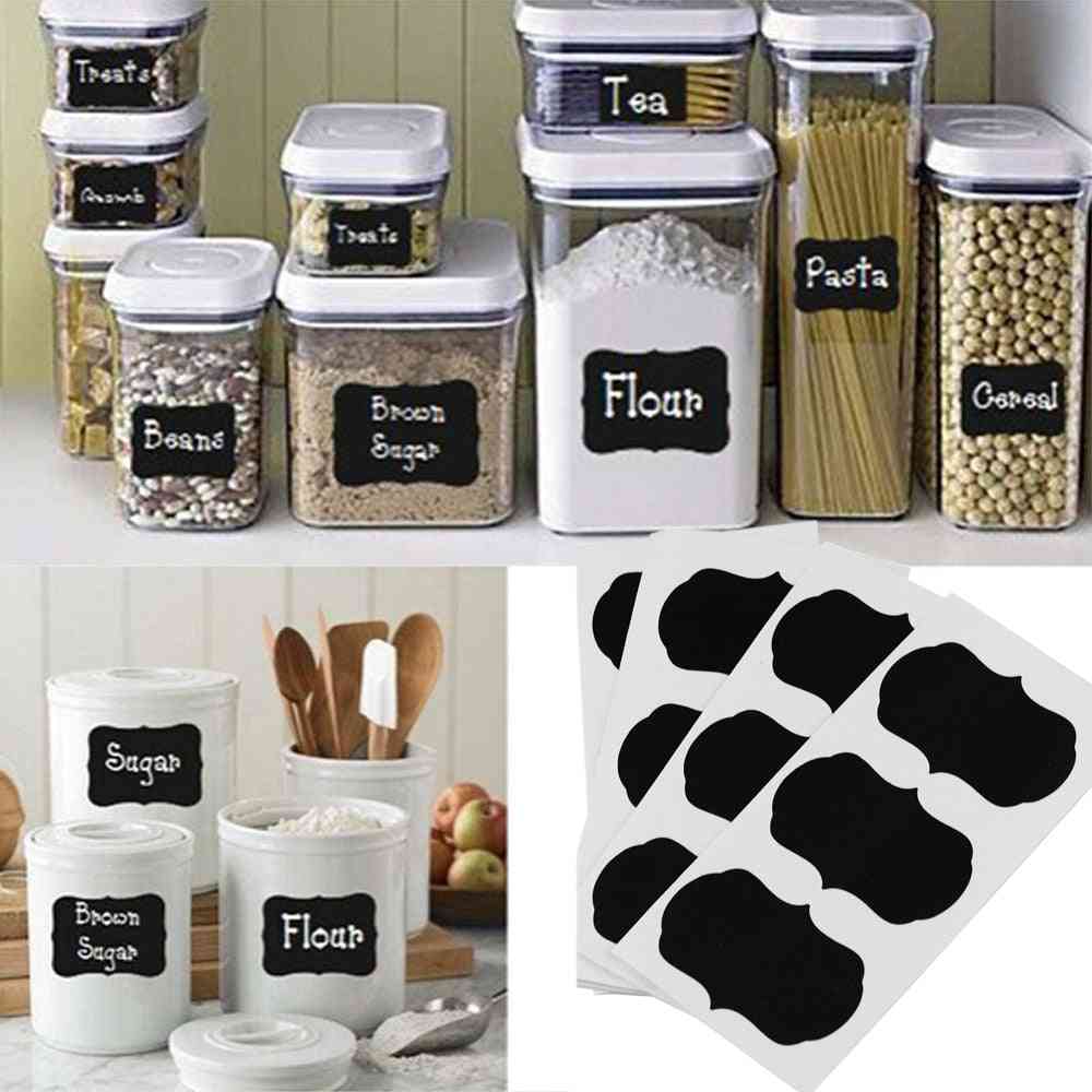 36 Pcs/set Blackboard, Kitchen Jars Stickers