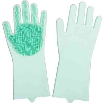 1 Pair Dish Washing, Magic Silicone Rubber Cleaning Glove For Household