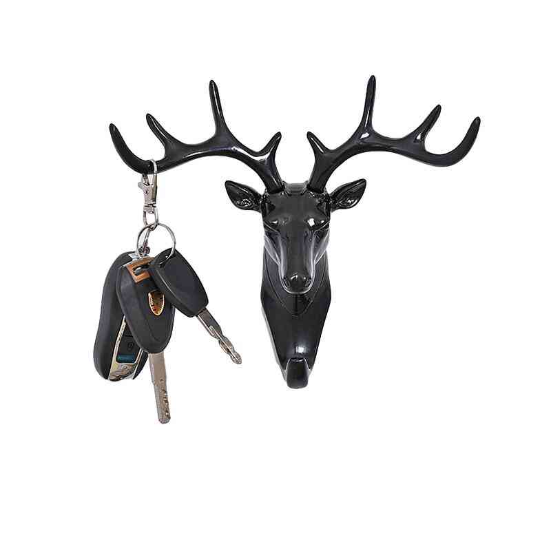 Wall Hanging Hook Vintage Deer Head Antlers For Hanging Clothes Hat Scarf Key Deer