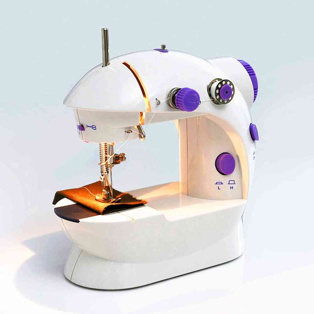 Mini Electric Handheld Sewing Machine With Dual Speed Adjustment With Light Foot