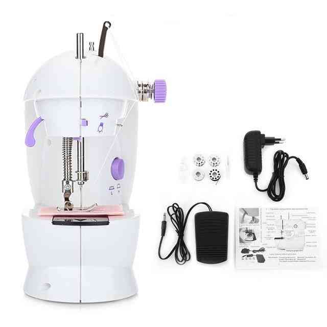 Mini Electric Handheld Sewing Machine With Dual Speed Adjustment With Light Foot