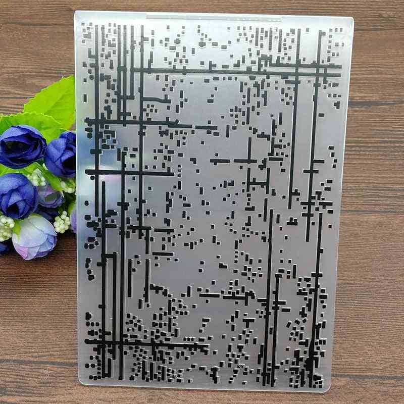 Plastic relief relief folder puncte linie ploaie cod abstract - album album tăiere carte moare hârtie ambarcațiuni