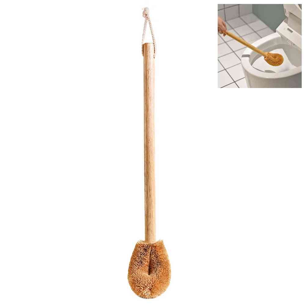 Wooden Natural Coconut Toilet Cleaning Brush Used For Bathroom Household Cleaning