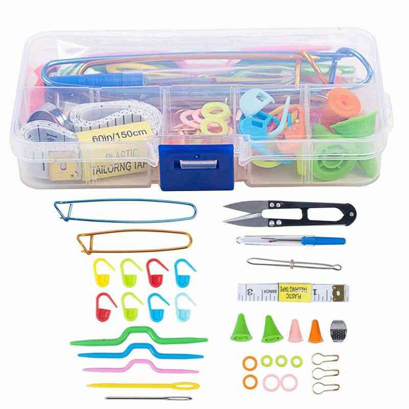 Variety Knitting Sewing Tools Kit Crochet Needle - Hook With Case