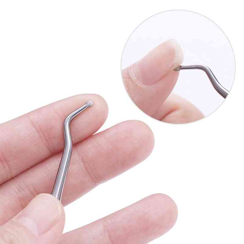 Dual Ended Nail Corrector, Nail Cuticle Pusher - Pedicure Nail Art Accessories