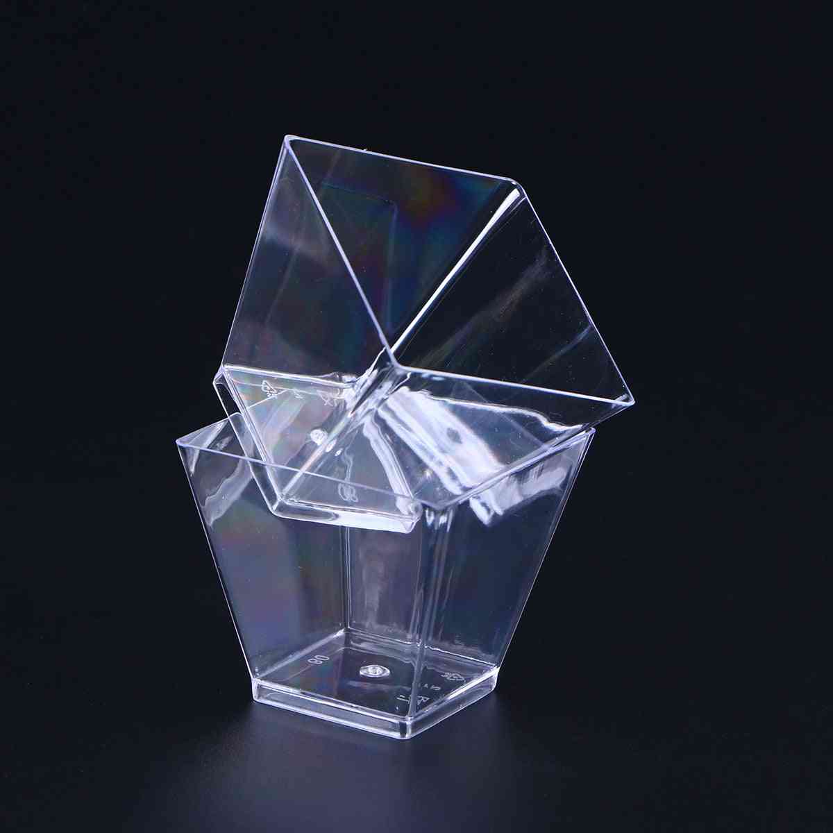 Disposable Plastic Portion Cups - Trapezoidal Dessert Container