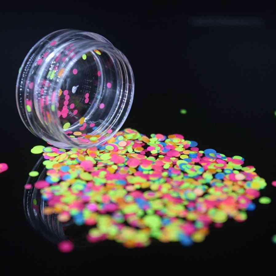 Paillettes acriliche in paillettes per unghie in modo chiaro, punte olografiche di glitter glitter per unghie per la decorazione di nail art