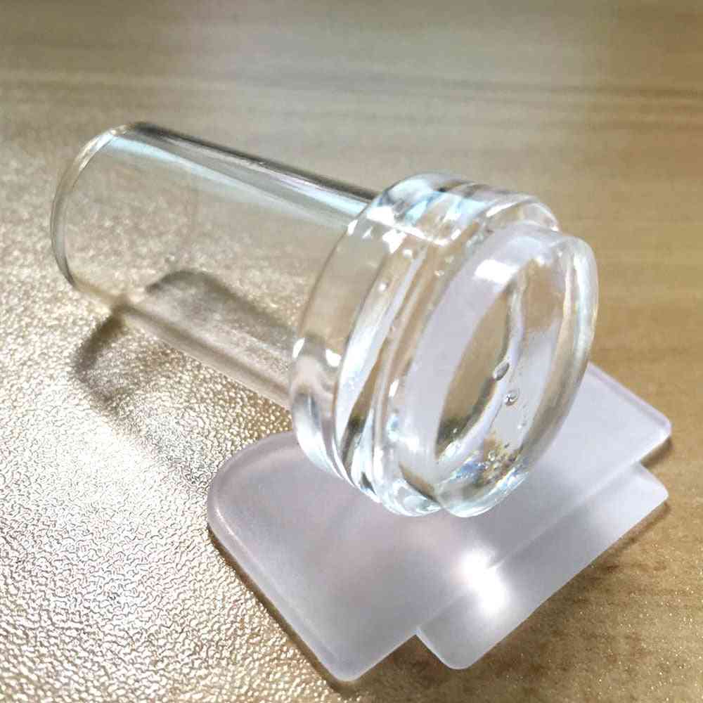 Pure Clear Jelly Nail Art Stamper Scraper - Marshmallow Nail Stamp Template