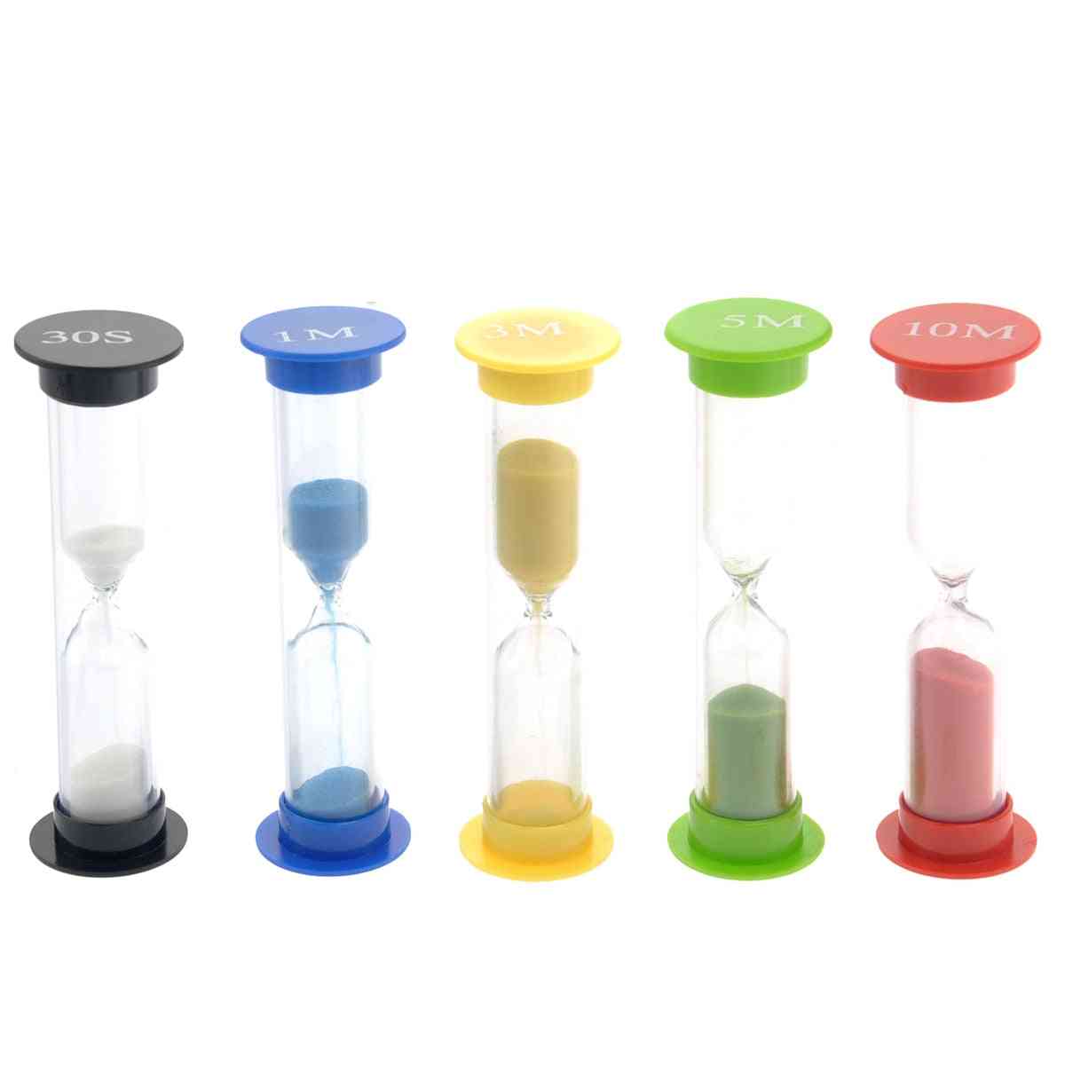 5pcs Hourglass Sand Clock Timers - 30second/1/3/5 /10minutes