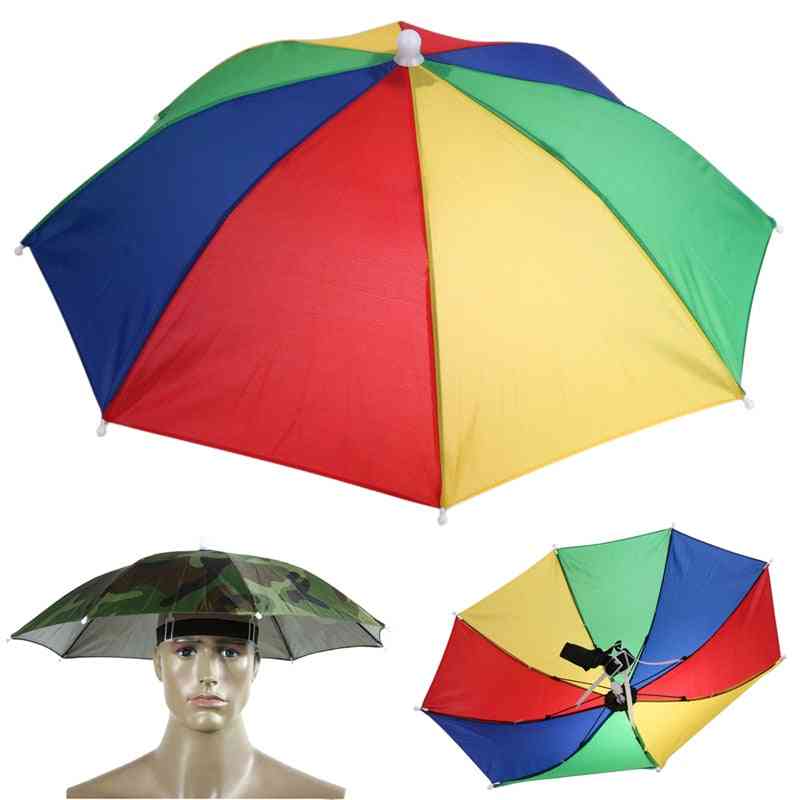 Digital Camo Fishing Hiking Cap Umbrella - Parasol