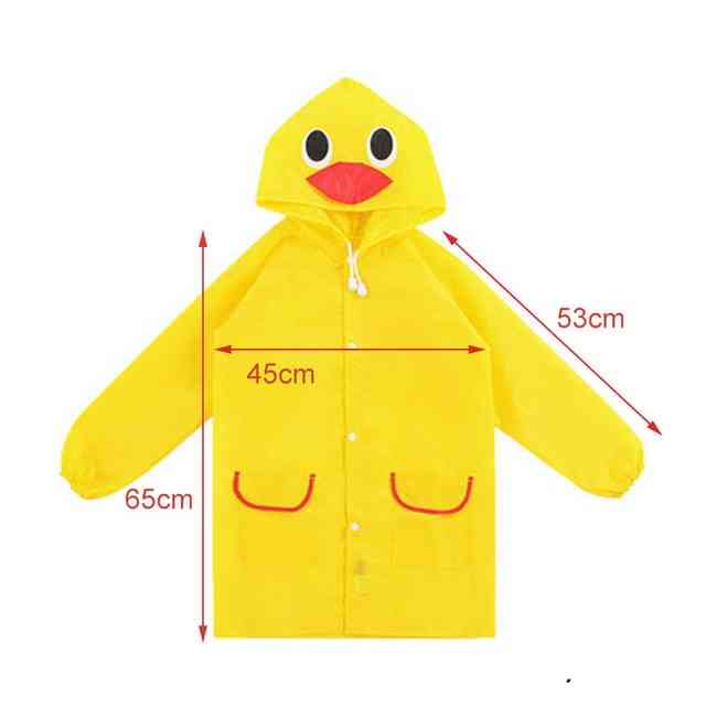Cartoon Animal Style Waterproof Kids Raincoat - Rain Suit For Student