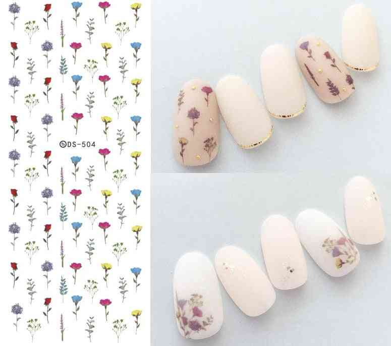 Elegant Florals Nails Art - Manicure Water Decal Decorations Design
