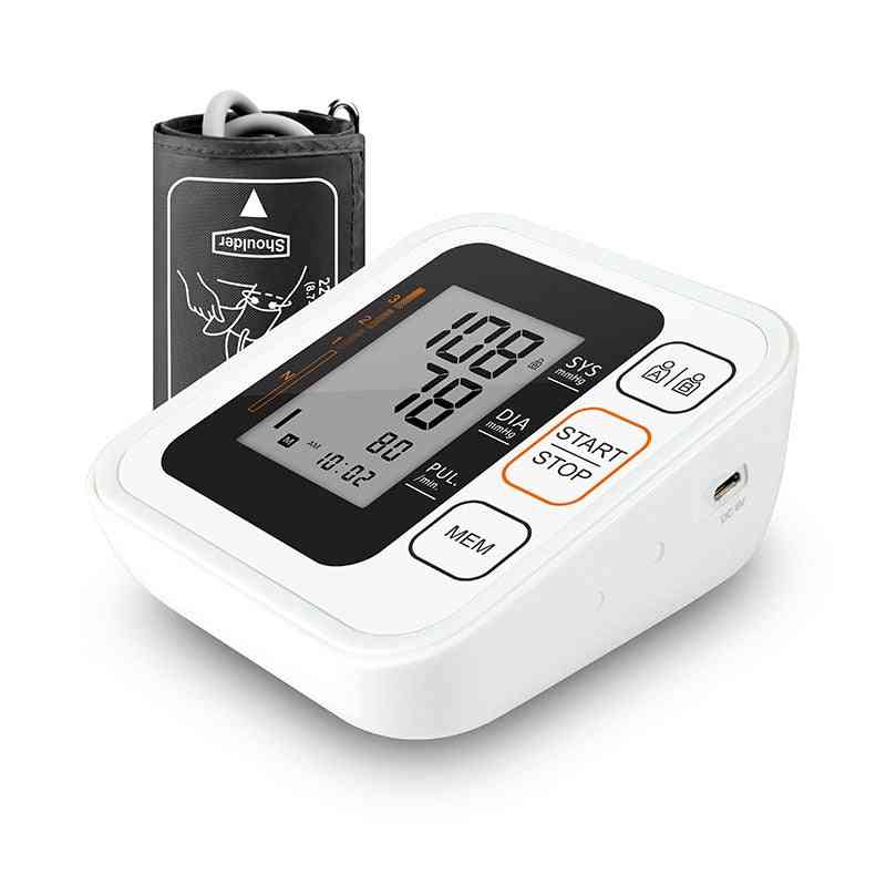 Portable Digital Upper Arm Blood Pressure Monitor - Heartbeat Test Health Care Monitor Cuff