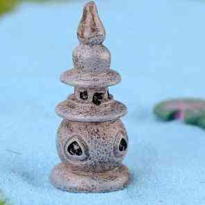 Ornement de décoration de jardin bricolage - artisanat de jardin de fée mini figurines de pont de puits d'eau de phare miniature - 1