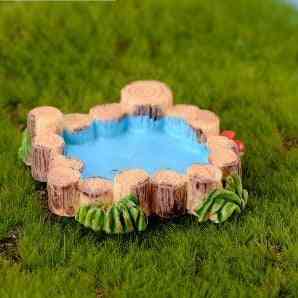 Ornement de décoration de jardin bricolage - artisanat de jardin de fée mini figurines de pont de puits d'eau de phare miniature - 1