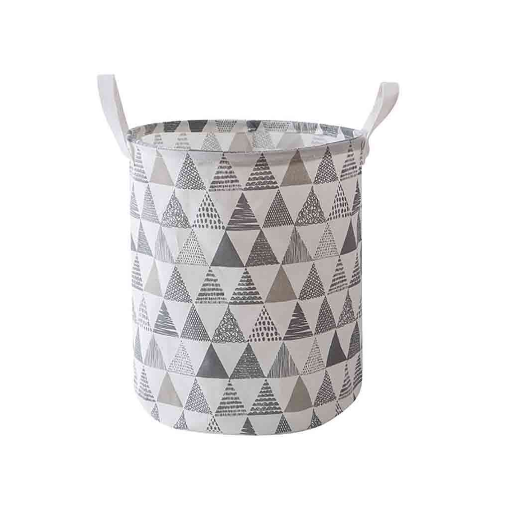 Laundry Hamper Dirty Cloth Basket With Printed Design Washing Bag For Bathroom
