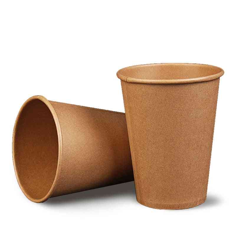100 Stück Einweg-Kaffeetasse aus Papier mit Deckeldeckel - umweltfreundliche Teetasse