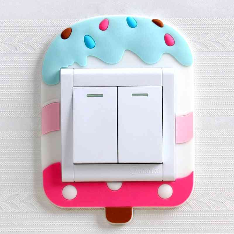 Cute 3d Cartoon Silicon Light Switch Wall Stickers