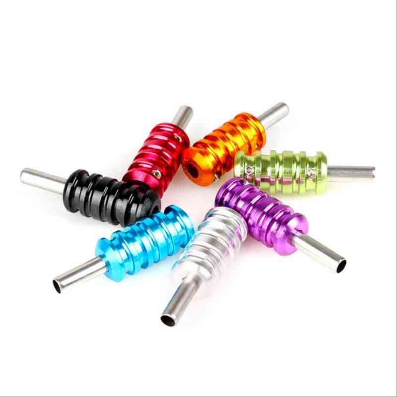 Tattoo Aluminum Alloy Machine Grips Tubes - Stainless Steel Tips Tools Kit For Tattoo Accesories