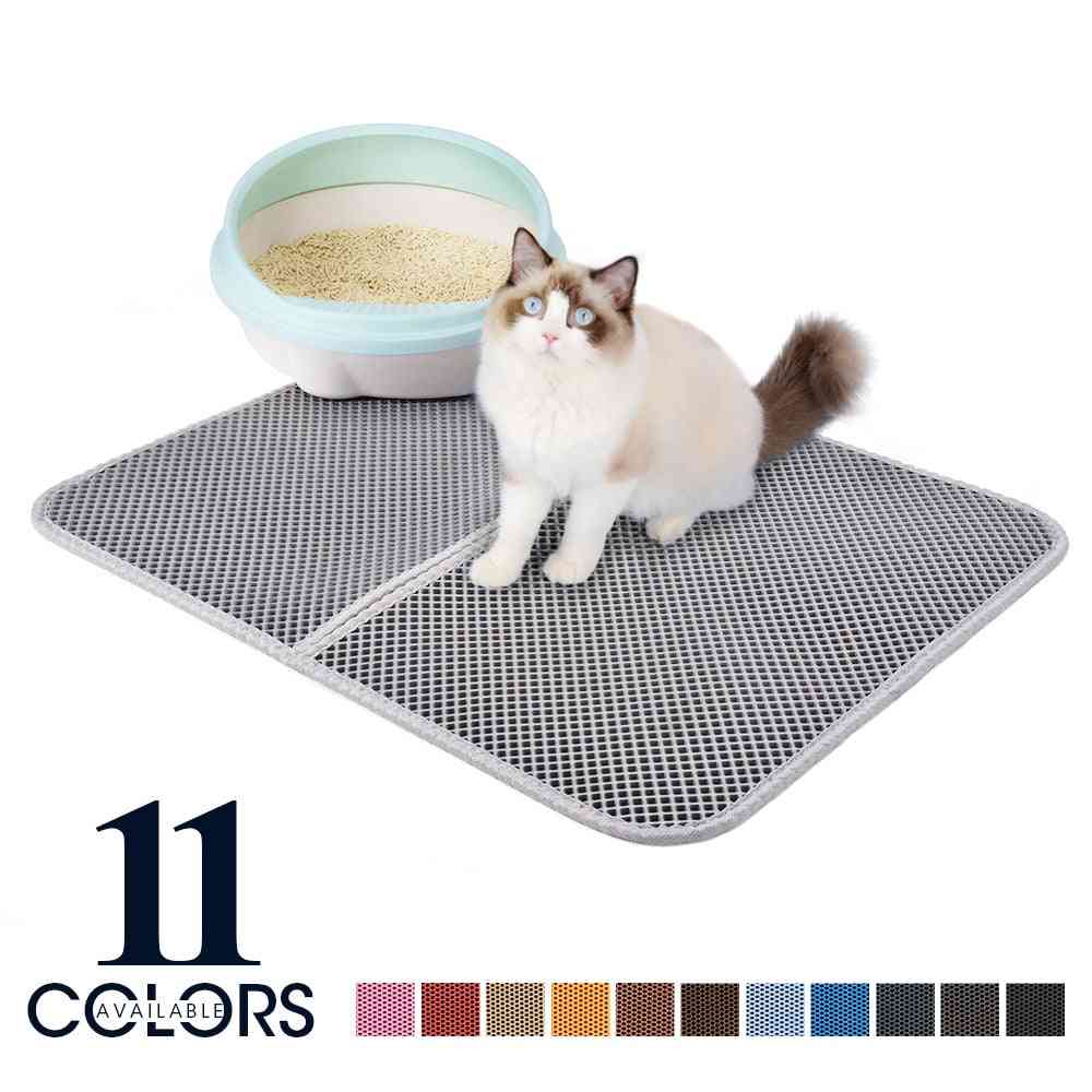 Kaksikerroksinen vedenpitävä liukumaton lemmikkieläinten kissanhiekan matto ja wc