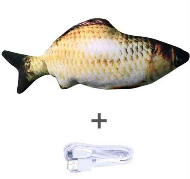 Electronic Usb Charging Simulation - Chewing Playing Fish For Pets