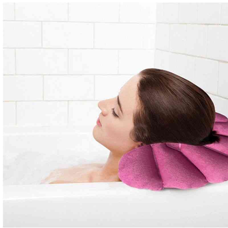 Inflatable Head Back Neck Rest Bath Pillow - Home Spa Pillow