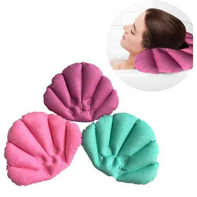 Inflatable Head Back Neck Rest Bath Pillow - Home Spa Pillow