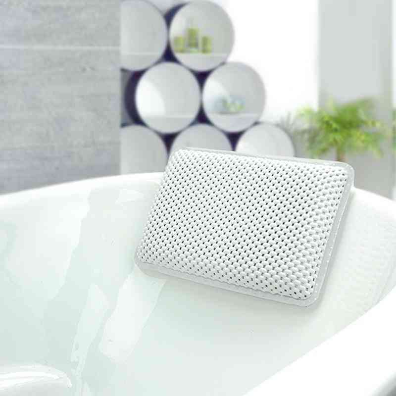 Breathablethicken Pvc Soft Waterproof Spa Headrest Bathtub Pillow With Backrest Suction Cup