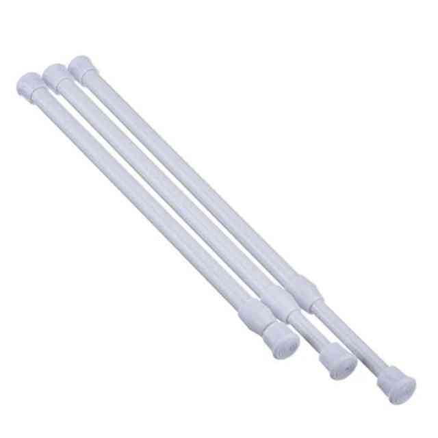 Telescopic Tension High Carbon Steel Extendable Curtain Rail Pole Rod For Bathroom & Wardrobe