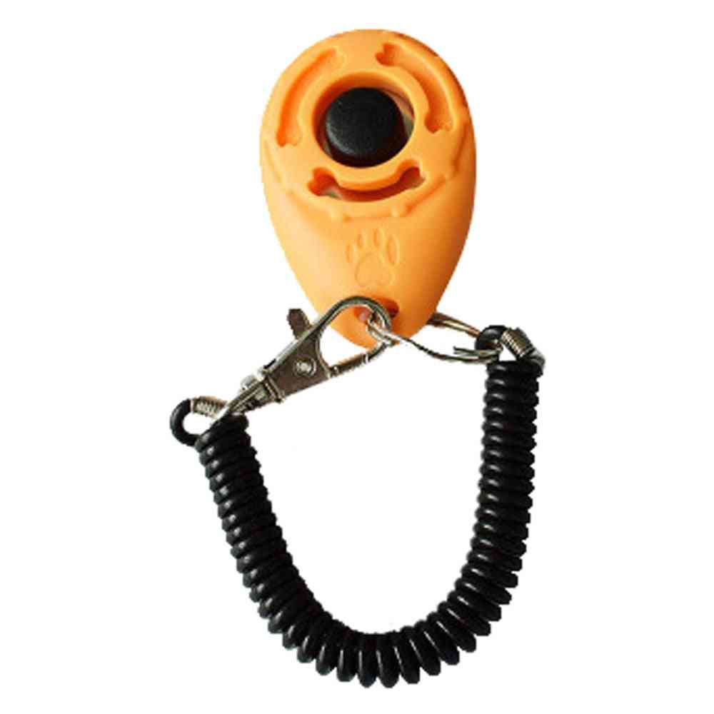Pet Cat Dog Training Plastic Clicker - Adjustable Trainer Wrist Strap Sound Key Chain