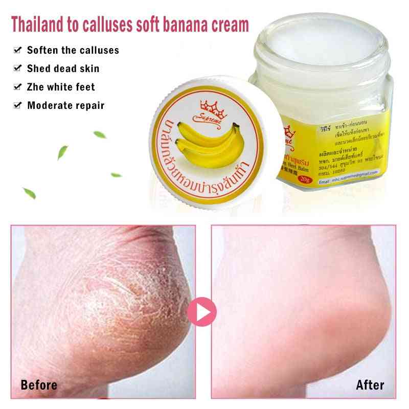 Natuurlijke bananenolie voetcrème hiel gebarsten reparatie verwijdering dode huid hand, voetcrème -