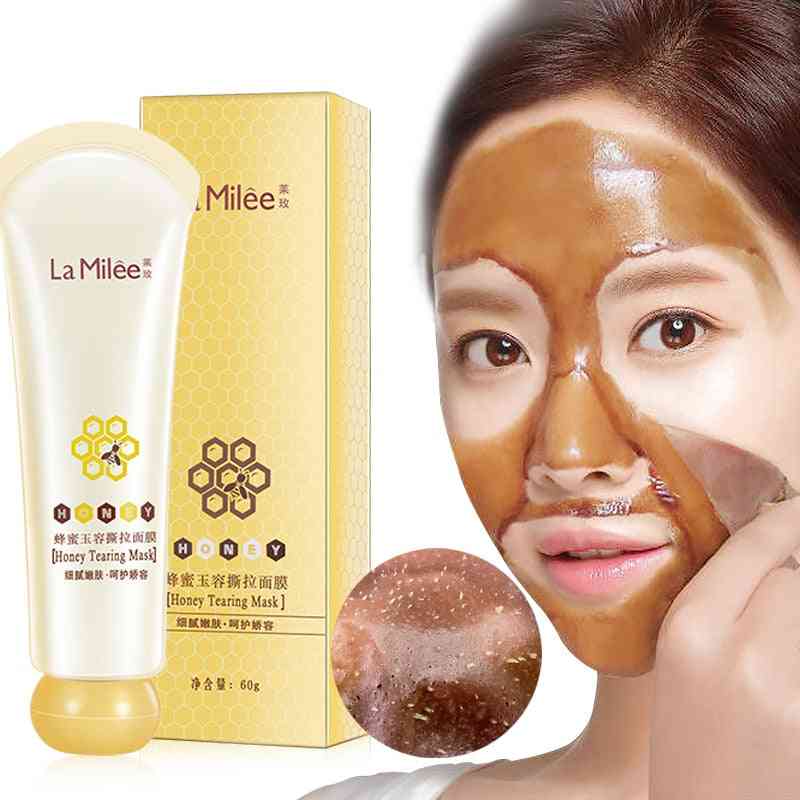 Honey Tearing Peel Mask, Oil Control - Blackhead Remover Peel Off, Dead Pores Shrink, Facial Skin Care Mask