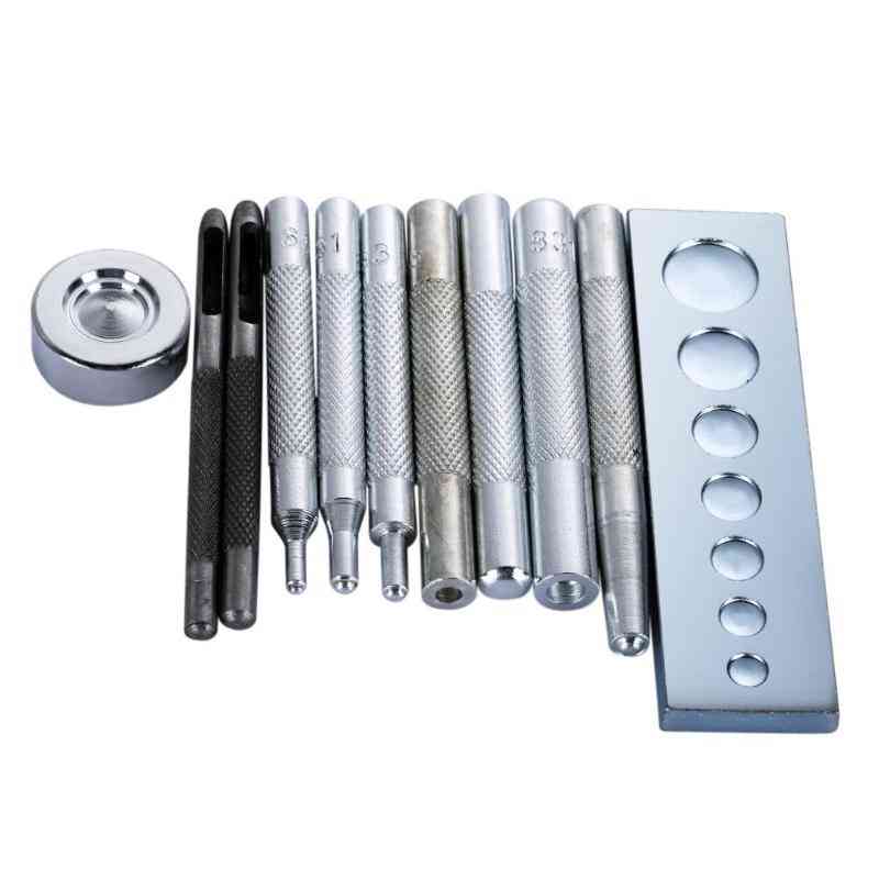 Diy Leather Tool Die Punch Hole Snap Rivet Button Setter Base - Leather Craft Sewing Tool Kit