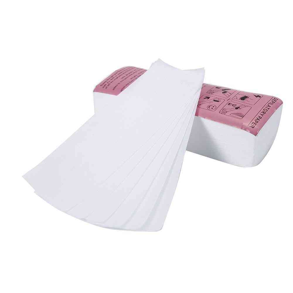 Tira de cera depiladora de 100 unidades / lote para depilação de depilação - cera de rolo de papel não tecido