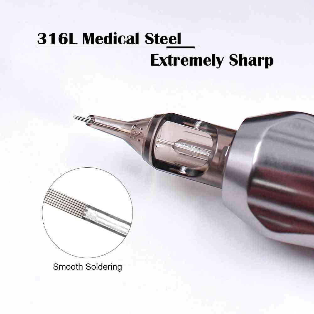 Disposable Tatoo Cartridge Needles, Liner ,shader - Makeup Eyebrow Tattoo Pen Machine Supply