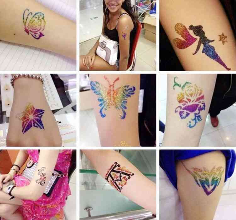 Flash Diamond Tattoo For Temporary Tattoo Kids Face Body, Painting Art Tools